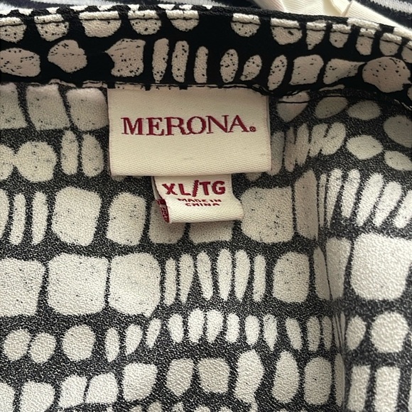 Merona Black and Cream Sleeveless Dress w/ Pockets Size XL - Picture 3 of 6